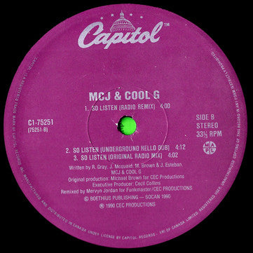 So Listen MCJ & Cool G
