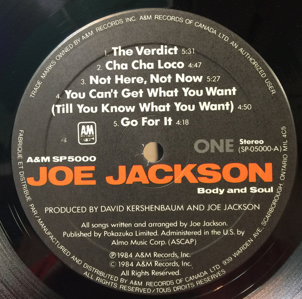 Body And Soul Joe Jackson