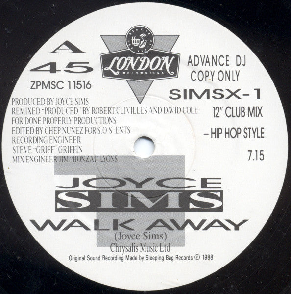 Walk Away (The 12" Selection) Joyce Sims