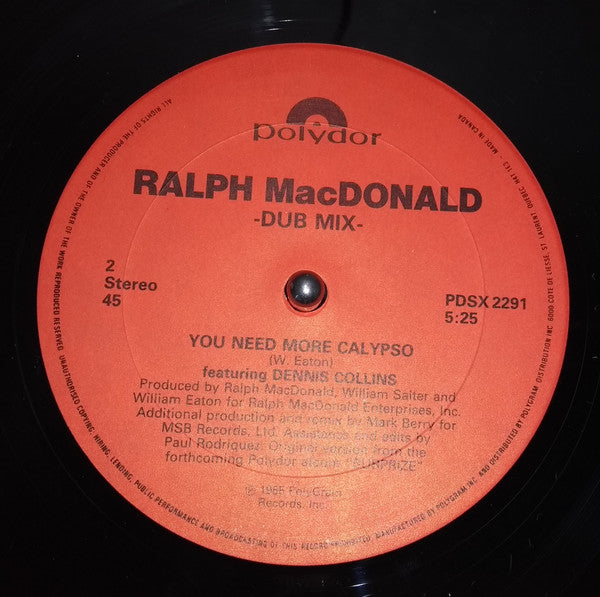 You Need More Calypso 2 Ralph MacDonald