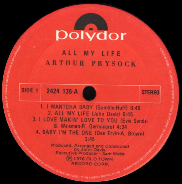 All My Life Arthur Prysock