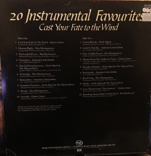20 Instrumental Favourites Cast Your Fate To The Wind Various