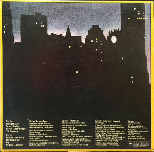 Midnight Love Marvin Gaye