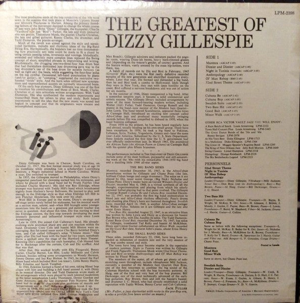 The Greatest Of Dizzy Gillespie Dizzy Gillespie