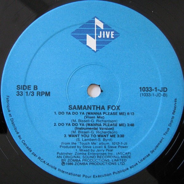 Do Ya Do Ya (Wanna Please Me) Samantha Fox
