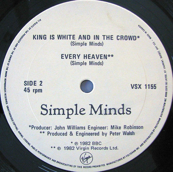 Someone Somewhere (In Summertime) (Extended Remix) Simple Minds