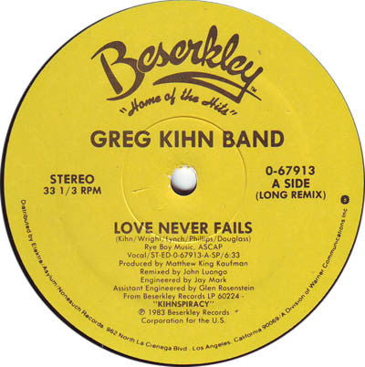 Love Never Fails Greg Kihn Band