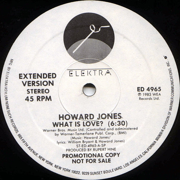 What Is Love? Howard Jones
