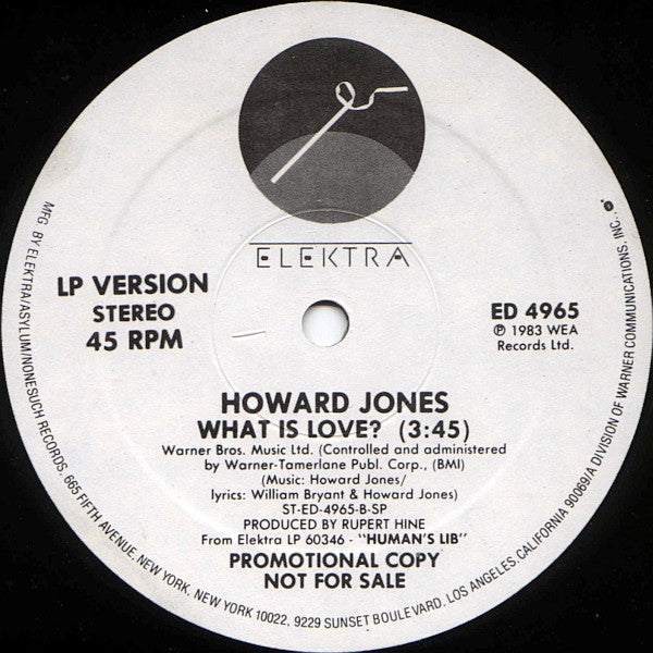 What Is Love? Howard Jones