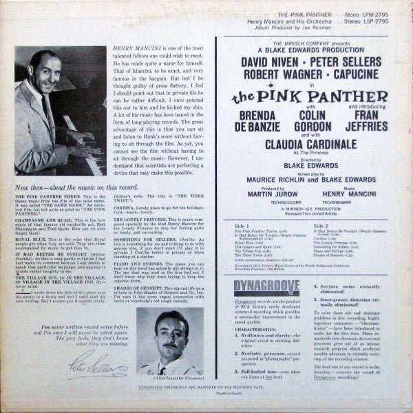 The Pink Panther (Music From The Film Score) Henry Mancini