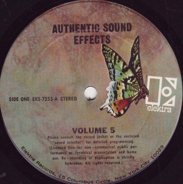 Authentic Sound Effects Volume 5 Jac Holzman