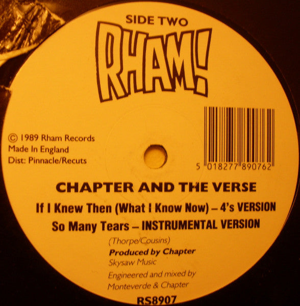 If I Knew Then (What I Knew Now) Chapter And The Verse