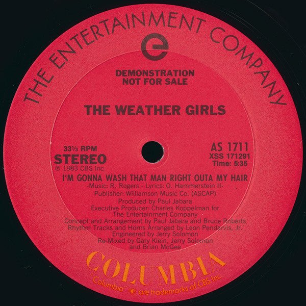 I'm Gonna Wash That Man Right Outa My Hair The Weather Girls