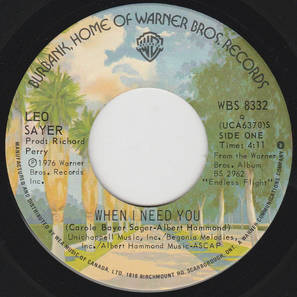 Leo Sayer - When I Need You