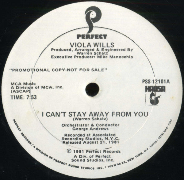 I Can't Stay Away From You / If You Leave Me Now Viola Wills