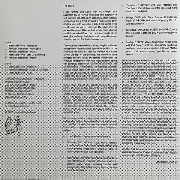 Live At The Brain 1990 The Irresistible Force,Ramjac Corporation