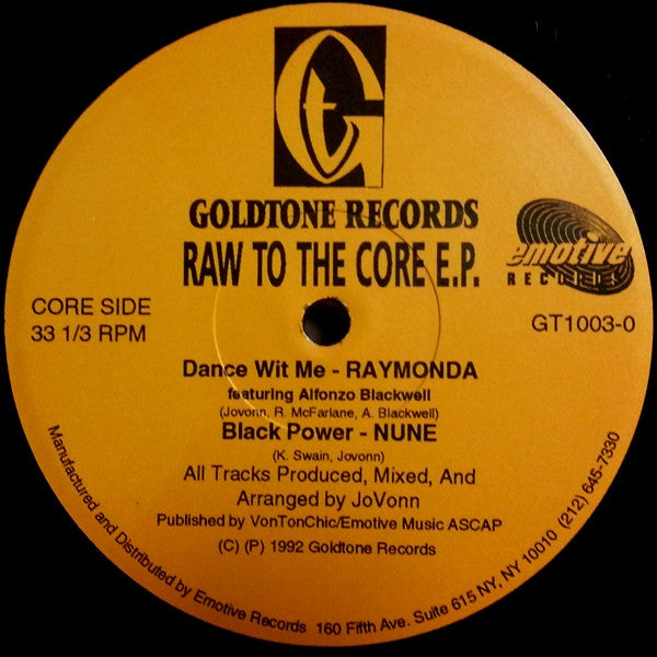 Raw To The Core E.P. Various