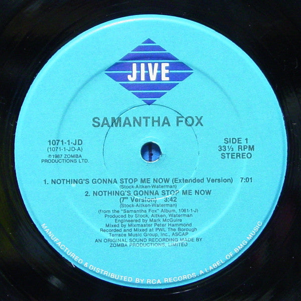 Nothing's Gonna Stop Me Now Samantha Fox