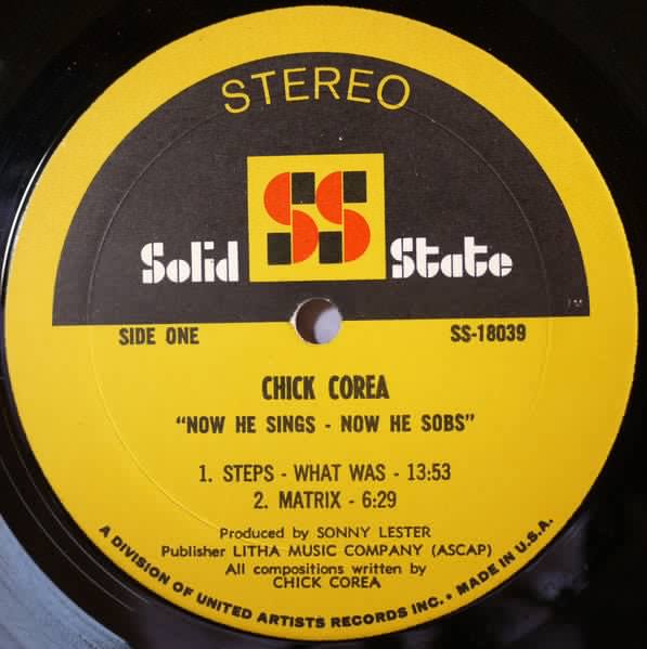 Now He Sings, Now He Sobs Chick Corea