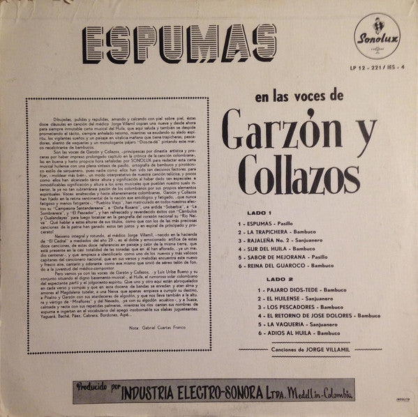 Espumas En Las Voces De Garzón Y Collazos Garzón Y Collazos