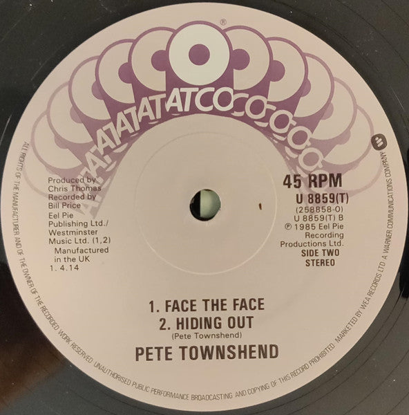 Face The Face Pete Townshend