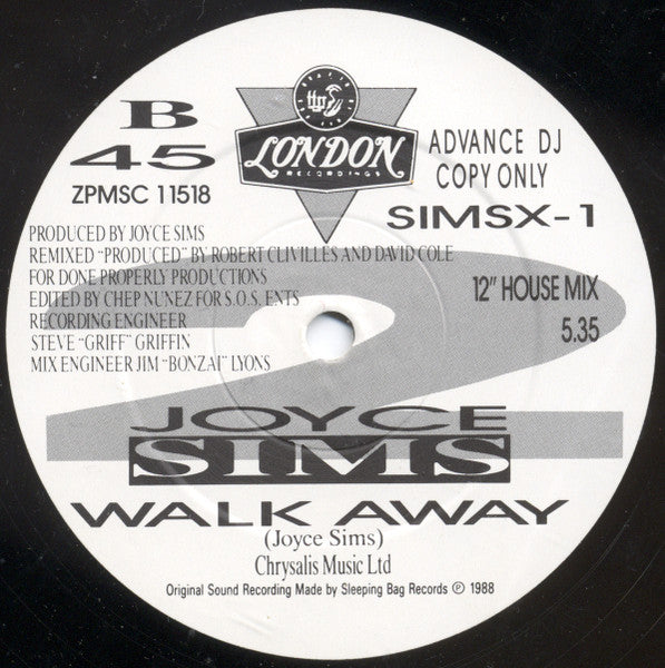 Walk Away (The 12" Selection) Joyce Sims