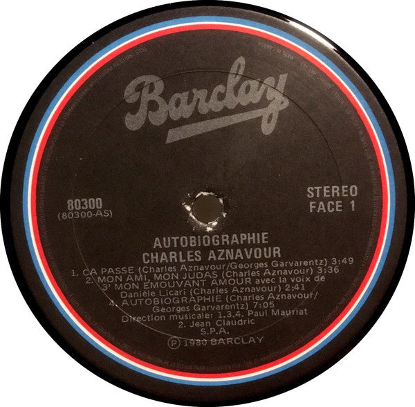 Autobiographie Charles Aznavour