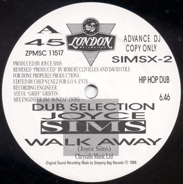 Walk Away (The 12" Selection) Joyce Sims