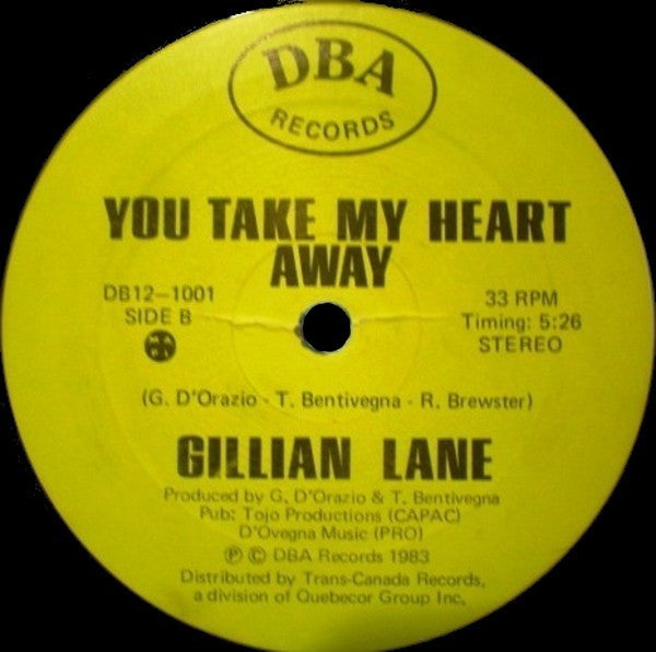 You Take My Heart Away Gillian Lane