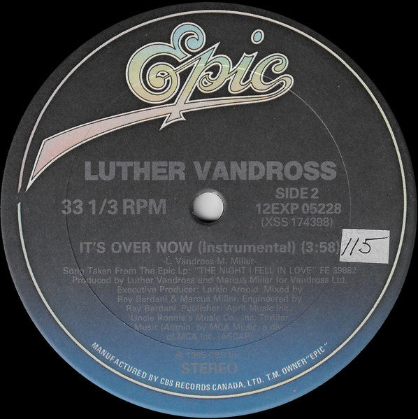 It's Over Now Luther Vandross