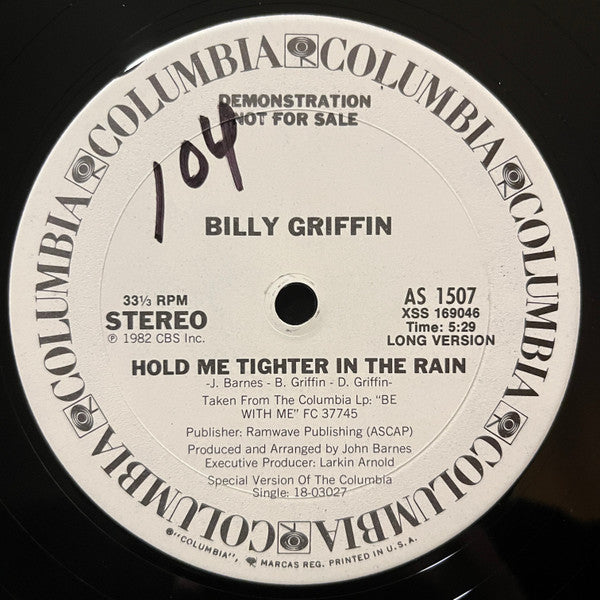 Hold Me Tighter In The Rain Billy Griffin