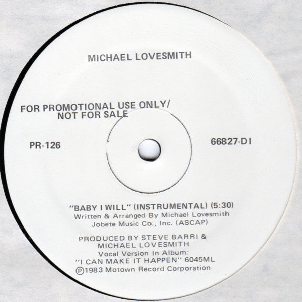 Baby I Will Michael Lovesmith