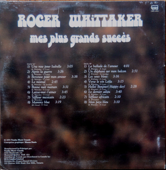 Mes Plus Grands Succès Roger Whittaker