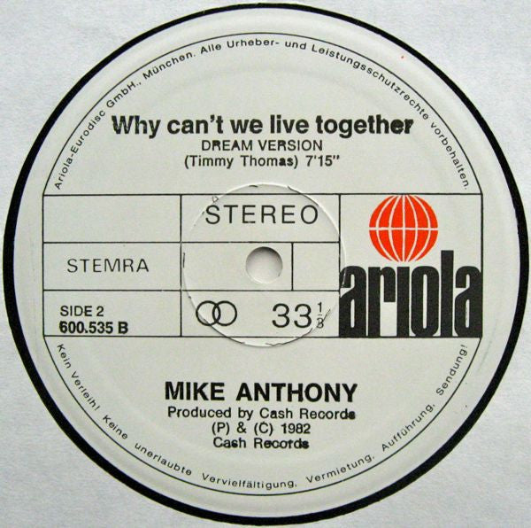 Why Can't We Live Together... (New Version) Mike Anthony