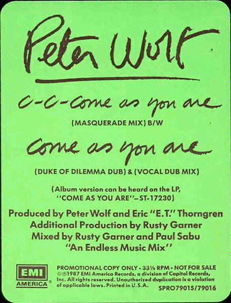 Come As You Are Peter Wolf