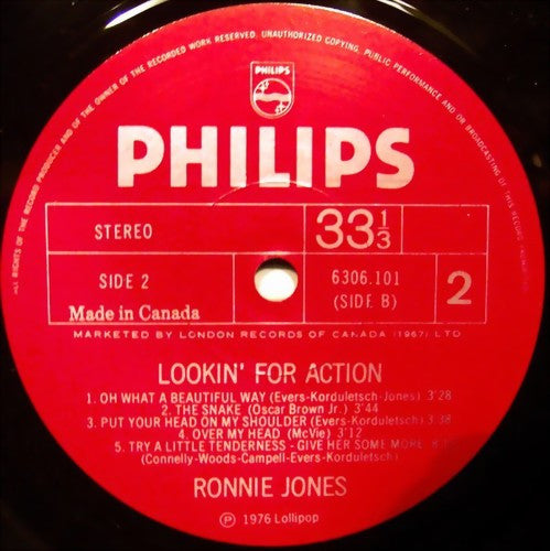 Lookin' For Action Ronnie Jones