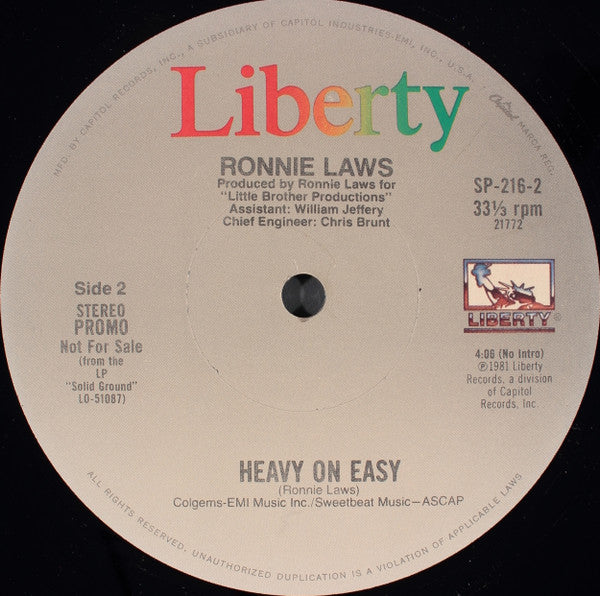 Heavy On Easy Ronnie Laws