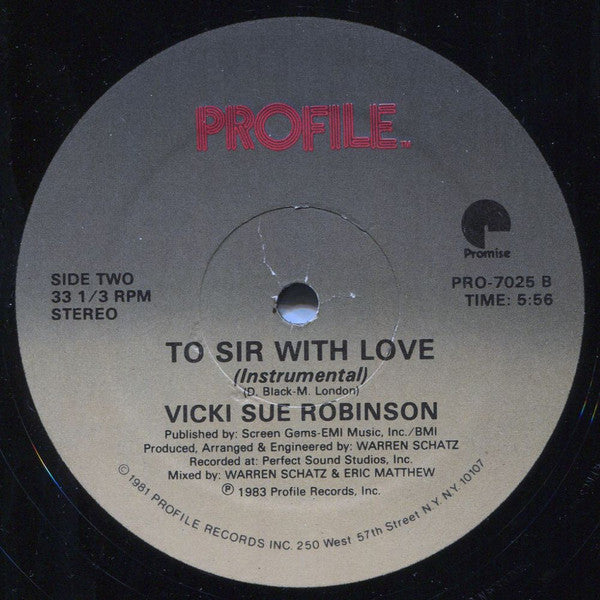 To Sir With Love Vicki Sue Robinson