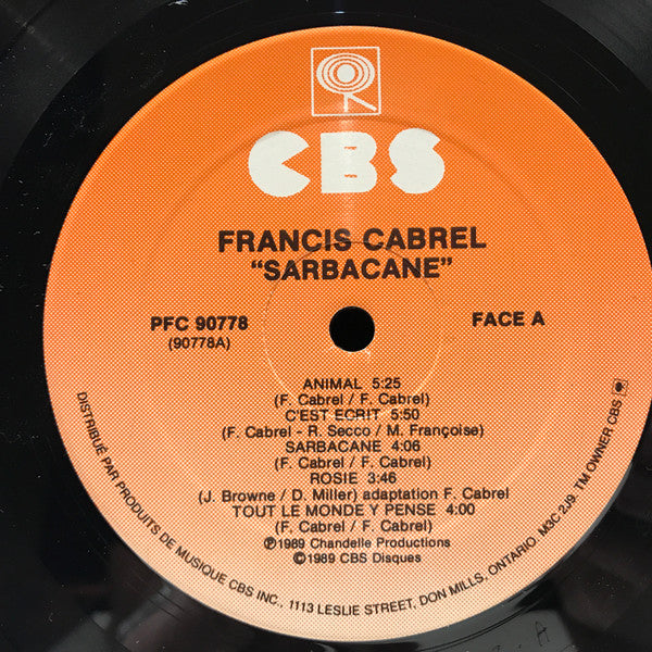 Sarbacane Francis Cabrel