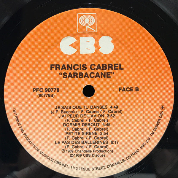 Sarbacane Francis Cabrel