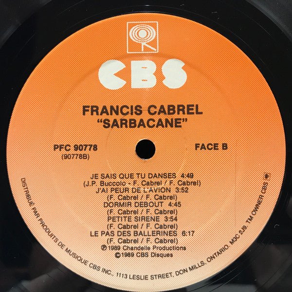 Sarbacane Francis Cabrel