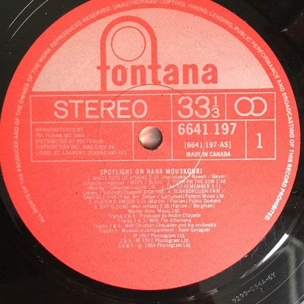 Spotlight On Nana Mouskouri Nana Mouskouri