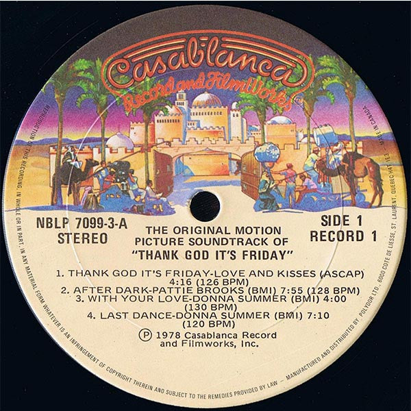 Thank God It's Friday (The Original Motion Picture Soundtrack) Various