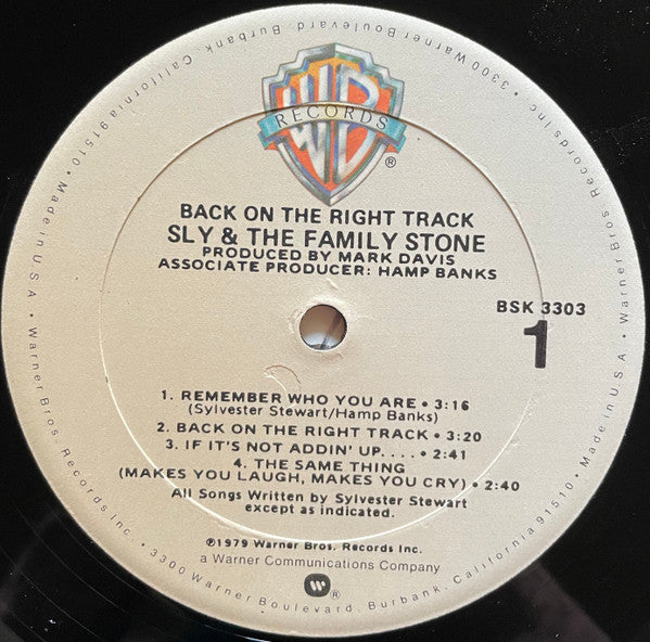 Back On The Right Track Sly & The Family Stone