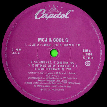 Alors écoutez MCJ et Cool G