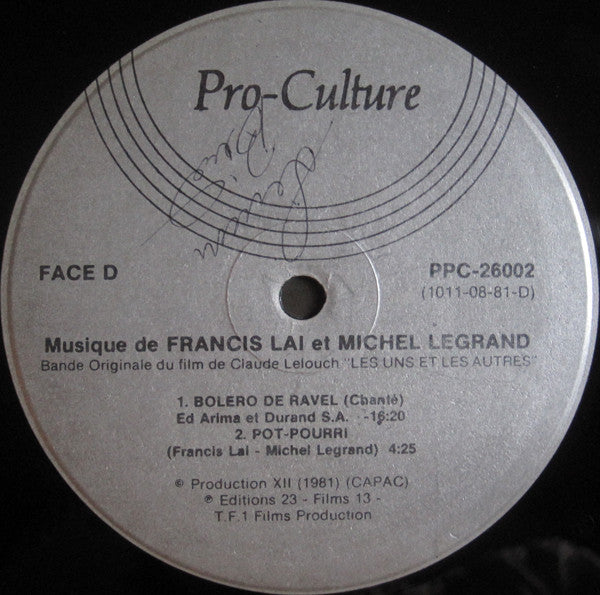 Les Uns Et Les Autres (Bande Originale Du Film) Francis Lai,Michel Legrand