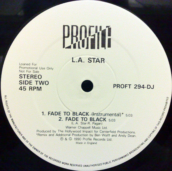 Fade To Black L.A. Star
