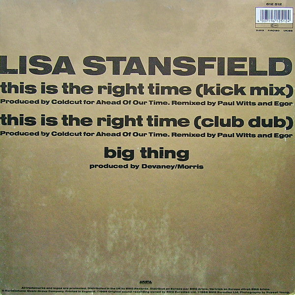 This Is The Right Time (Kick Mix) Lisa Stansfield