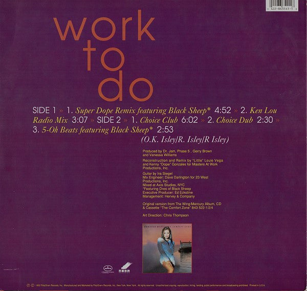 Work To Do Vanessa Williams,Black Sheep