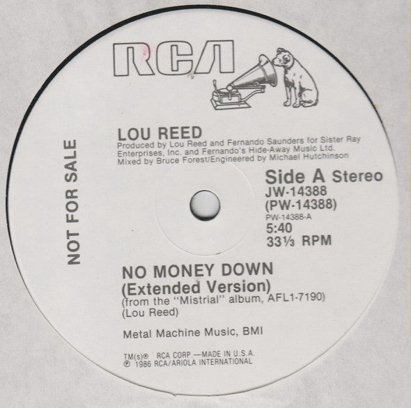 No Money Down Lou Reed